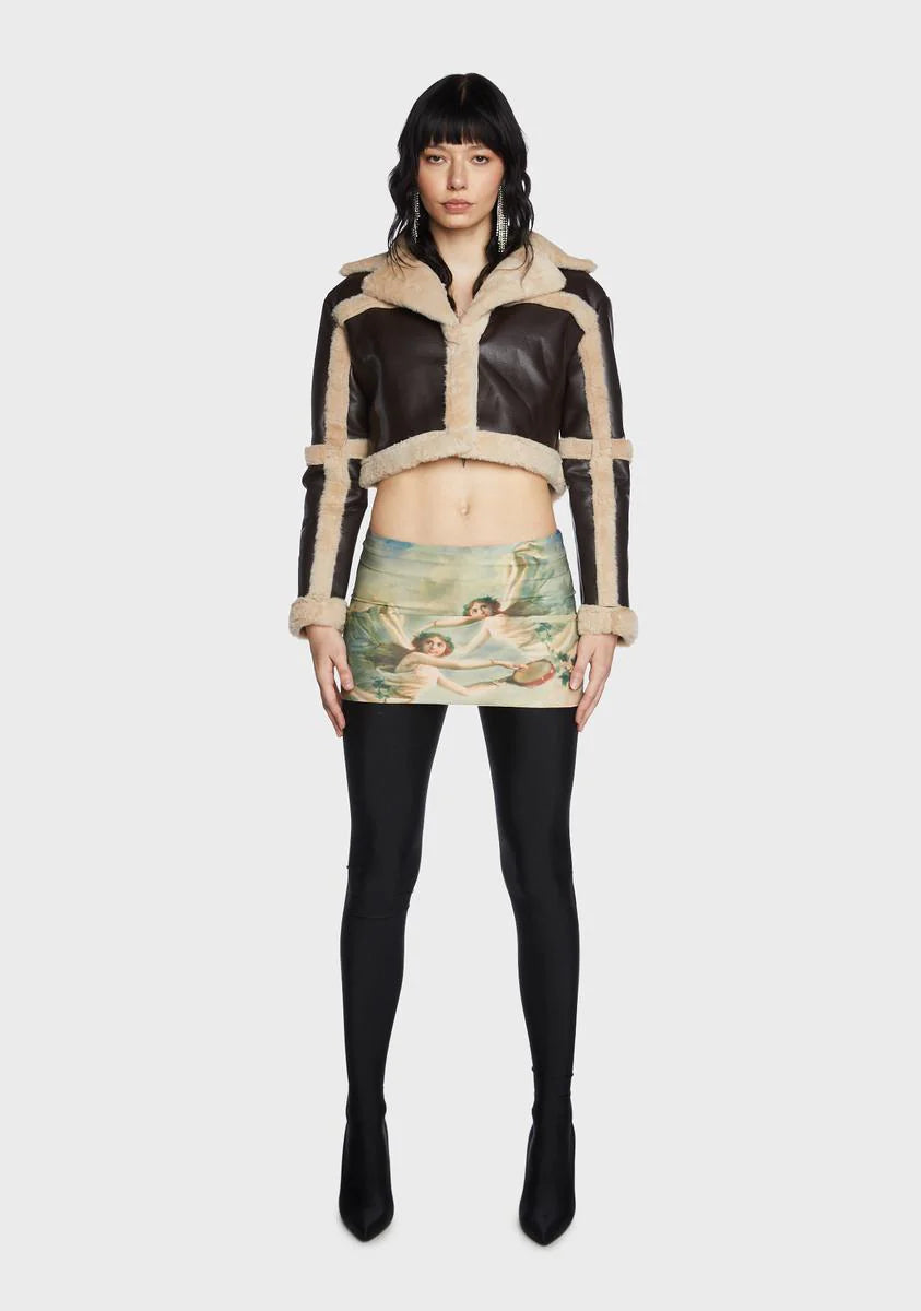 Ricky Vegan Leather Shearling Jacket