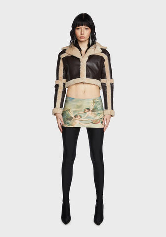 Ricky Vegan Leather Shearling Jacket