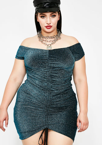 Aqua Sugar Sparkle Mini Dress