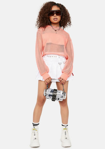 Peachy Secure The Bag Fishnet Hoodie