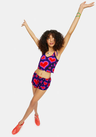 Electric Juice Heart Print Lounge Set