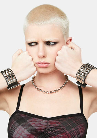 Single Me Out Studded Bracelet Set