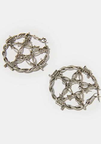 Repeat No Swears Hoop Earrings