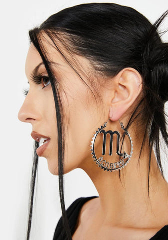 Reppin' Scorpio Hoop Earrings