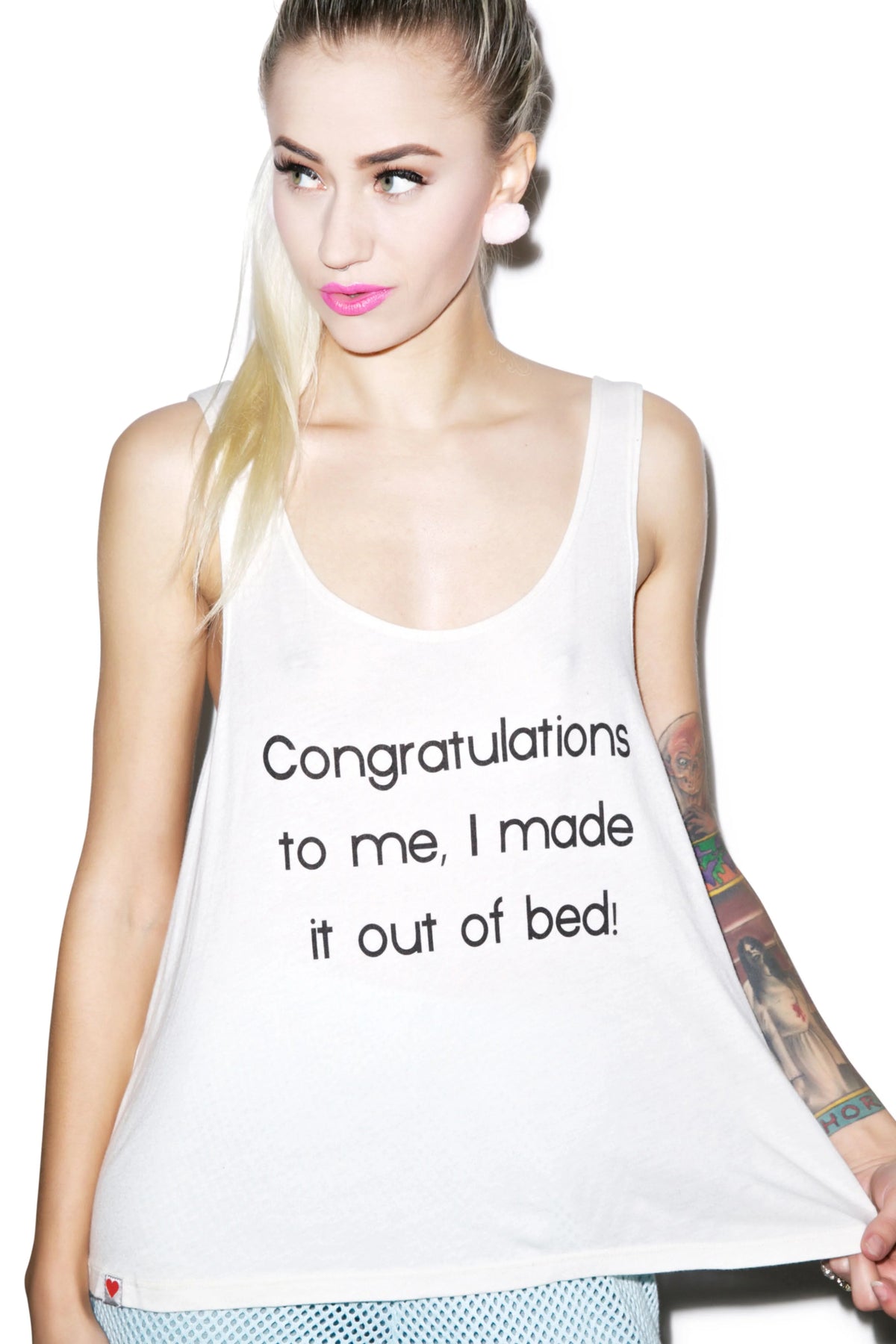 I Made It Boy Tank - White