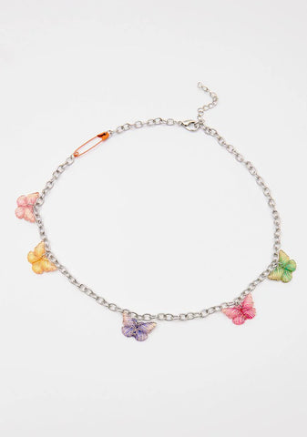 On My Wings Butterfly Chain Necklace