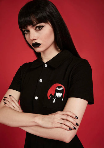 Killing Time Embroidered Mini Dress