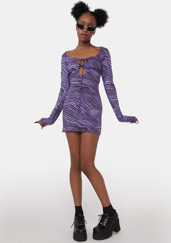 Desert Terrain Purple Delray Mini Dress