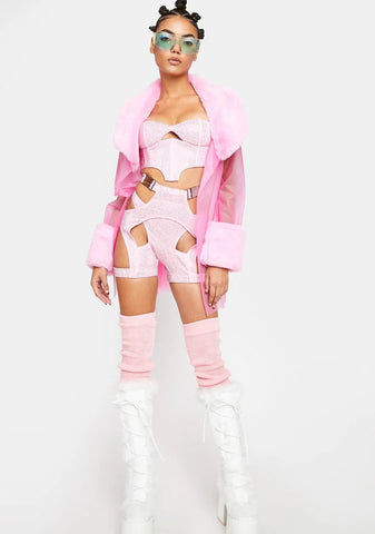 Pink Morph Rhinestone Bustier