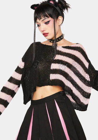 Sweet State Of Ruin Cropped Sweater
