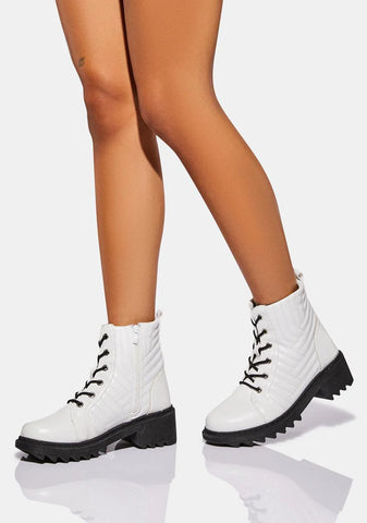 Angel More To Adore Combat Boots