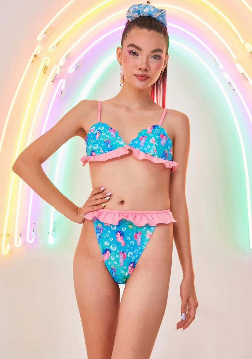 Aquatic Soul Ruffle Bikini Set