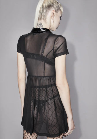 Darker Harmonies Mesh Dress