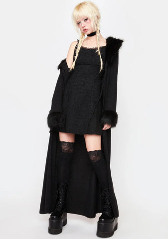 Noir Never Letting Go Mini Dress