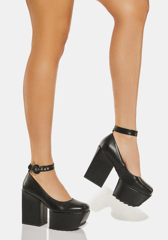 Black Intoxicated Platform Heels