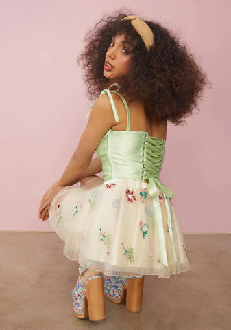 Sage Token Of Love Corset Top