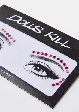 Candylicious Hot Pink Face Gems