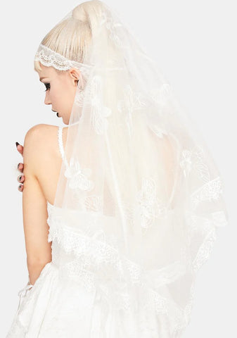 White Romantic Veil