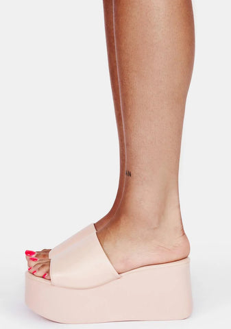 Blush Strutting Through Life Platform Sandals