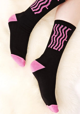 Wavy Crew Sock