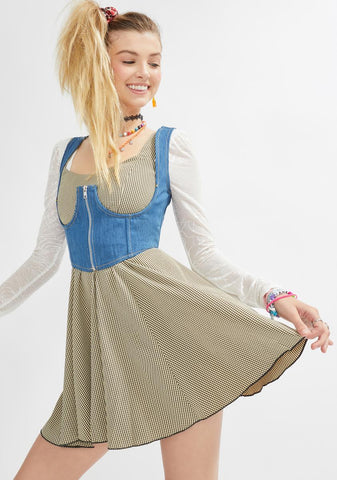 Dawn Of Denim Underbust Corset