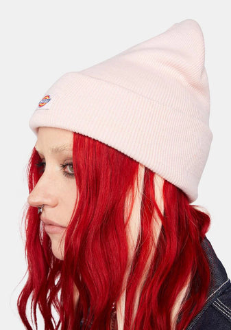 Lotus Pink Cuffed Knit Beanie