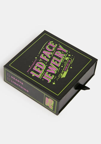 Purple LED Heart Face Jewelry