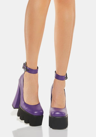 Turn Your Back Chunky Platform Heels