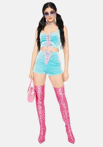 Come Here Often Lace Up Shorts