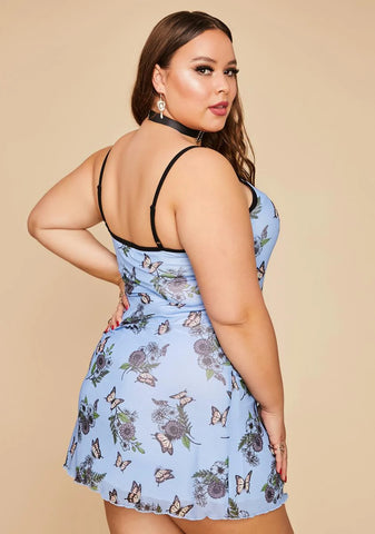 So Scenic Vision Mesh Mini Dress