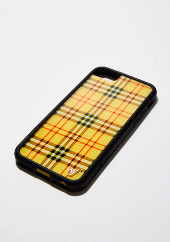 Yellow Tartan iPhone Case