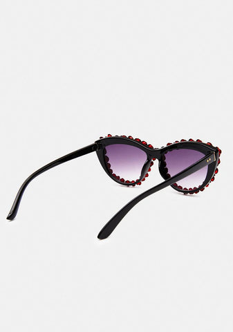 Rose Stained Kisses Cat-Eye Sunglasses