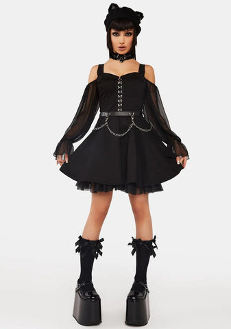 Nightmares Of You Flared Dress