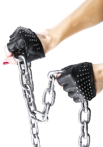 Studded Half Gloves
