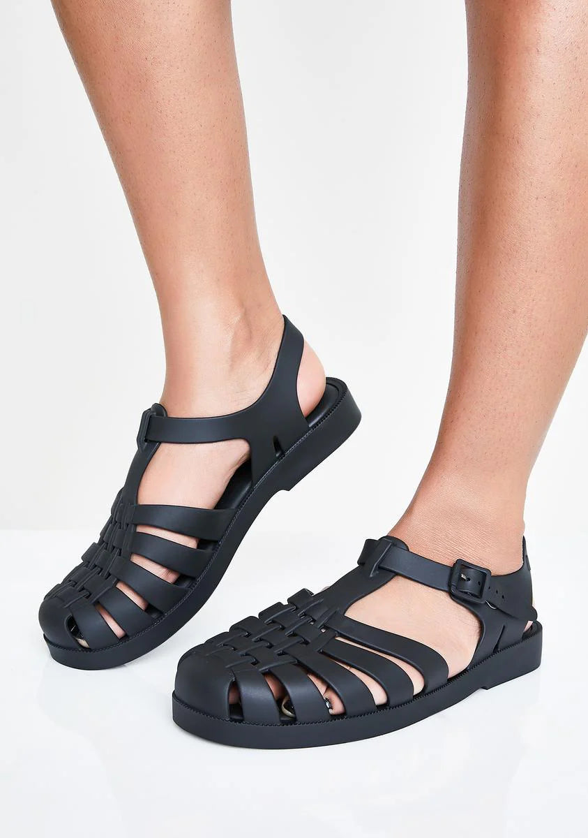Dark Possession Jelly Sandals