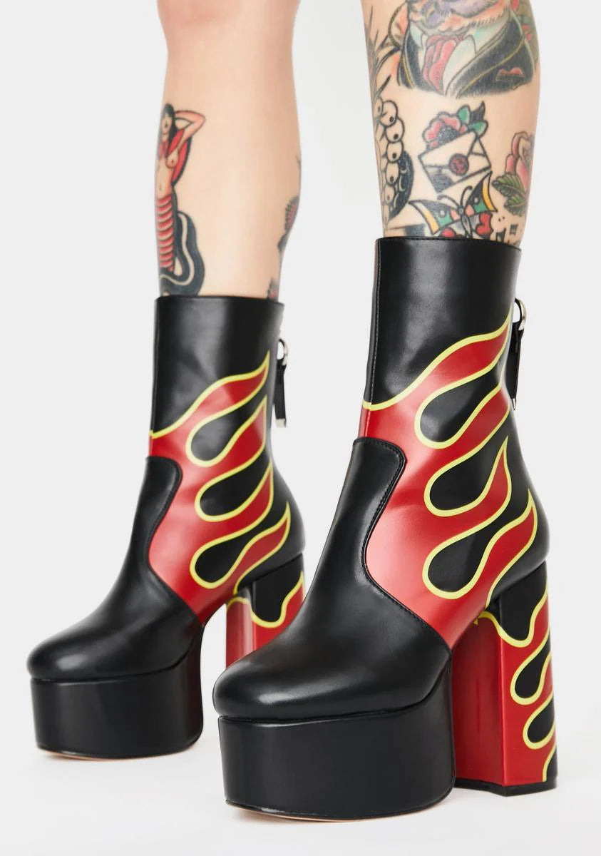 Sizzlin Hot Platform Ankle Boots