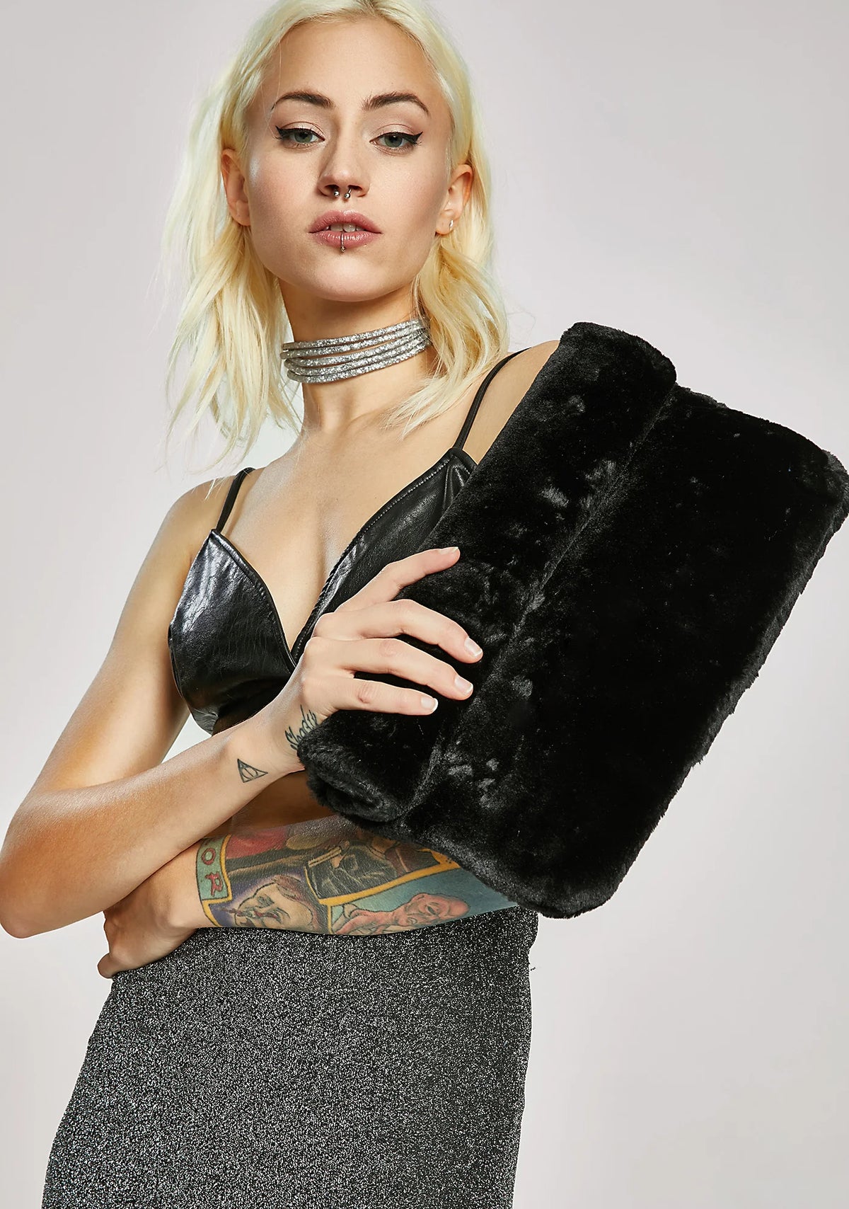 Wild Thoughts Furry Clutch