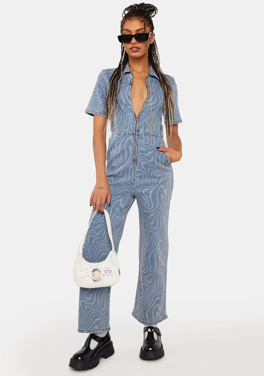 Denim Swirl Jumpsuit