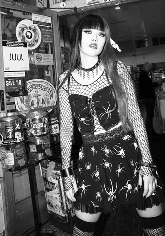 Web Of Sins Mini Skirt