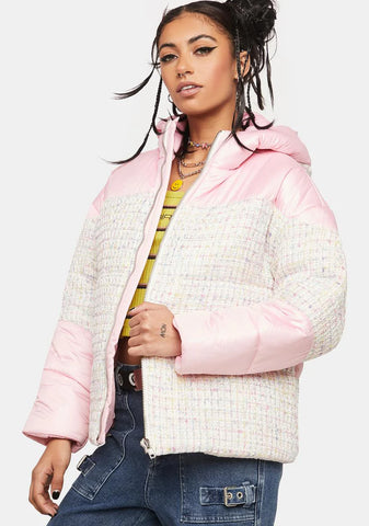 In Character Tweed Puffer Jacket