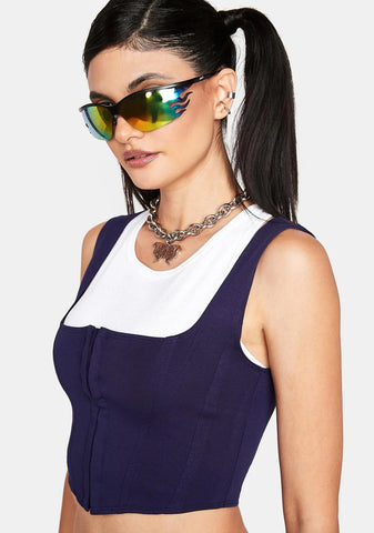 Azure Crave It Corset Top