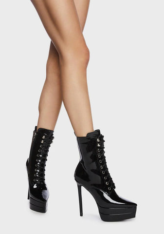 Ebony Platform Stiletto Boots