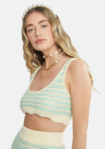 Lizzy Stripe Crochet Tank
