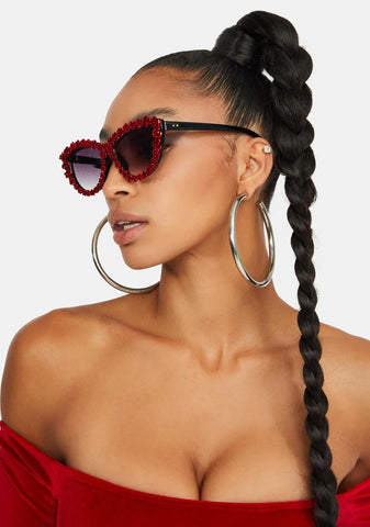 Rose Stained Kisses Cat-Eye Sunglasses