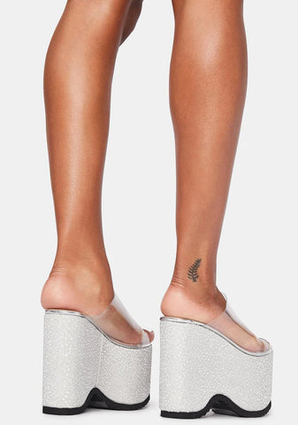 Silver Leanne Platform Sandals