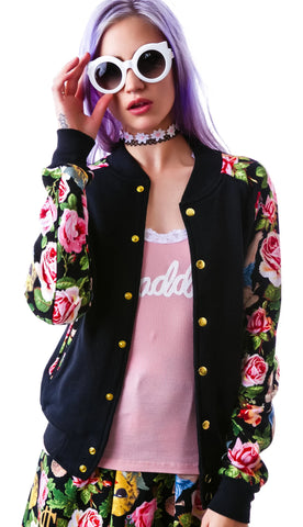 Angelic Rich Floral Athletic Jacket