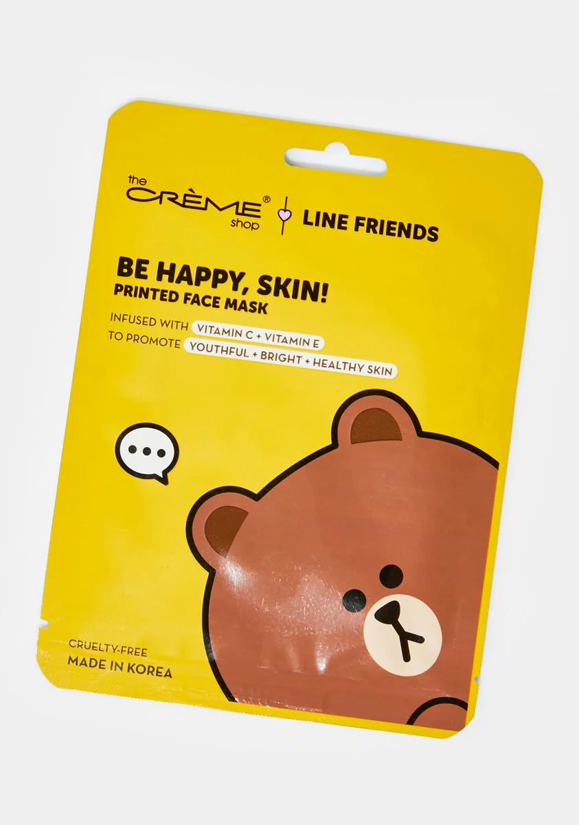 X BT21 Be Happy, Skin! Sheet Mask