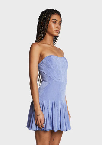 Cyan Dance Romance Mini Dress