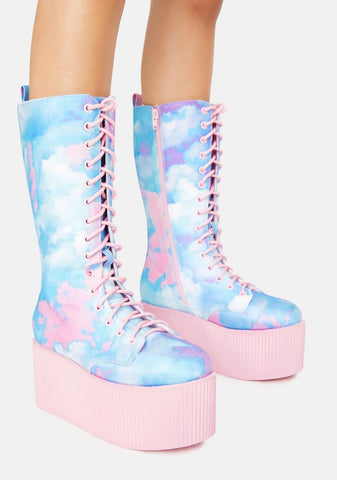 Pastel Qloud Kaos Hi Platform Boots