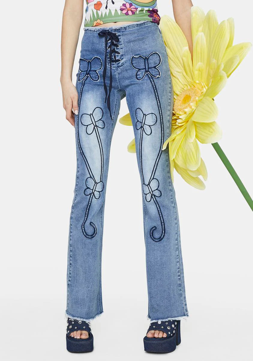 Cloud Illusions Flare Jeans